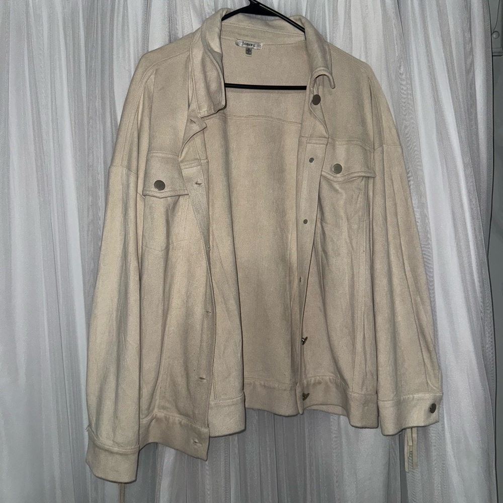 Women's Cream Fringe Jacket